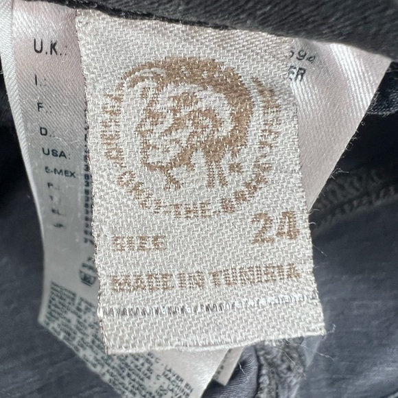 Diesel Black Skinzee-Dee Super Slim Skinny Regular Waist Jeans Size 24 Women’s - Picture 4 of 7